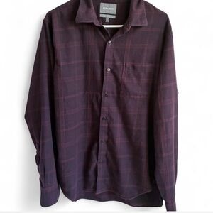 Bonobos Slim Fit Purple Plaid Button-Up Men’s Shirt, Size Large
